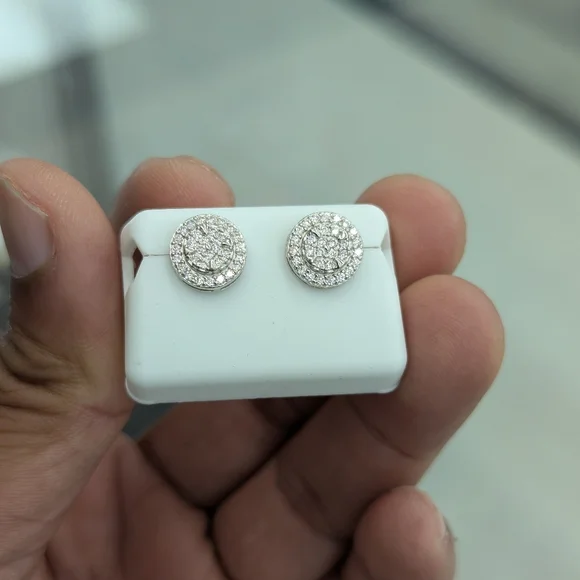 925 Sterling Silver Moissanite Diamond Stud Earring